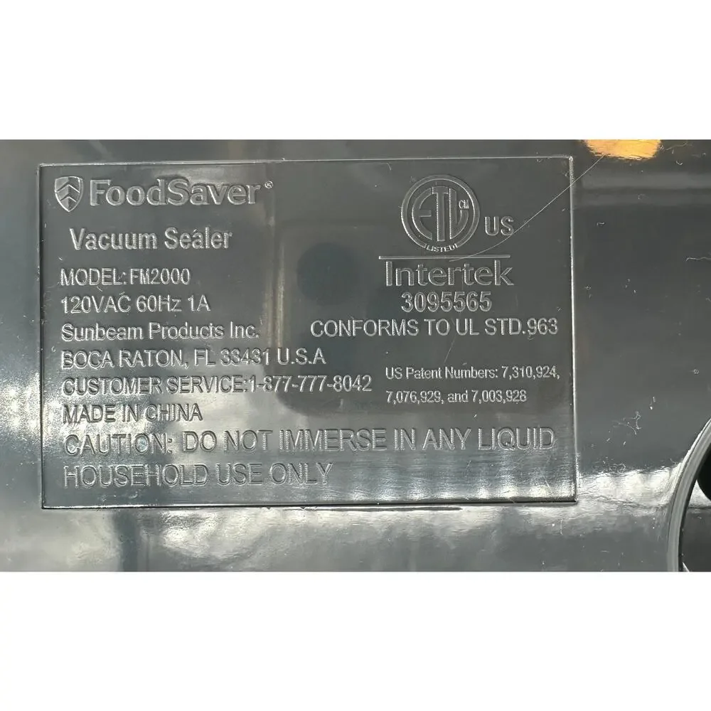 Foodsaver fm2000 vacuum